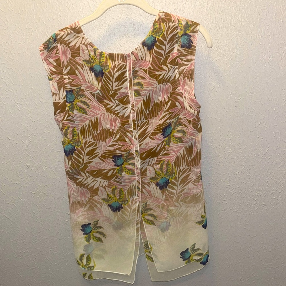 Cabi Tropical Orchid Parlor Blouse Top Style #5216 Women’s Size Medium - Picture 6 of 9